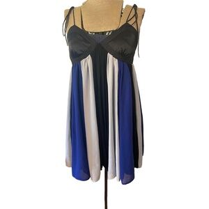 NWT Twelve By Twelve Womens Medium Colorblock Maxi Dress Y2K